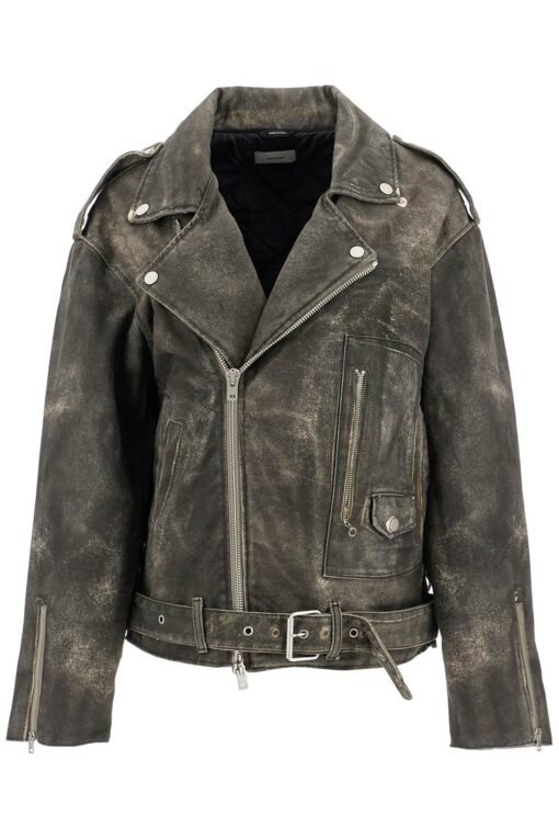 lee's faux leather biker jacket with