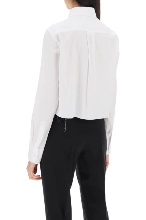 cotton twill cropped shirt - Image 3