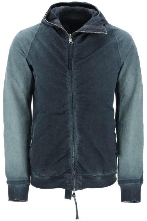 hybrid sweatshirt with zip and hood