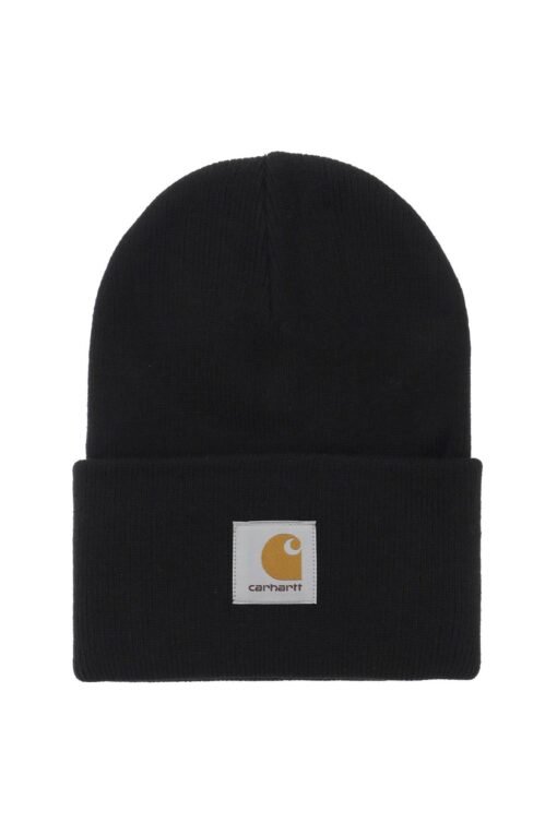 beanie hat with logo patch
