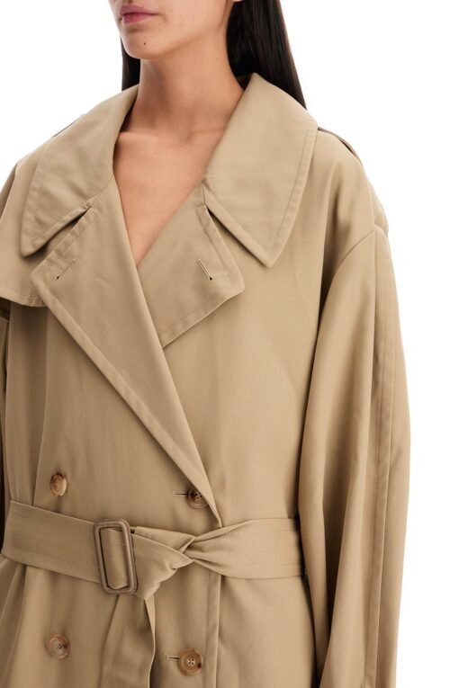 double-breasted trench coat with - Image 4