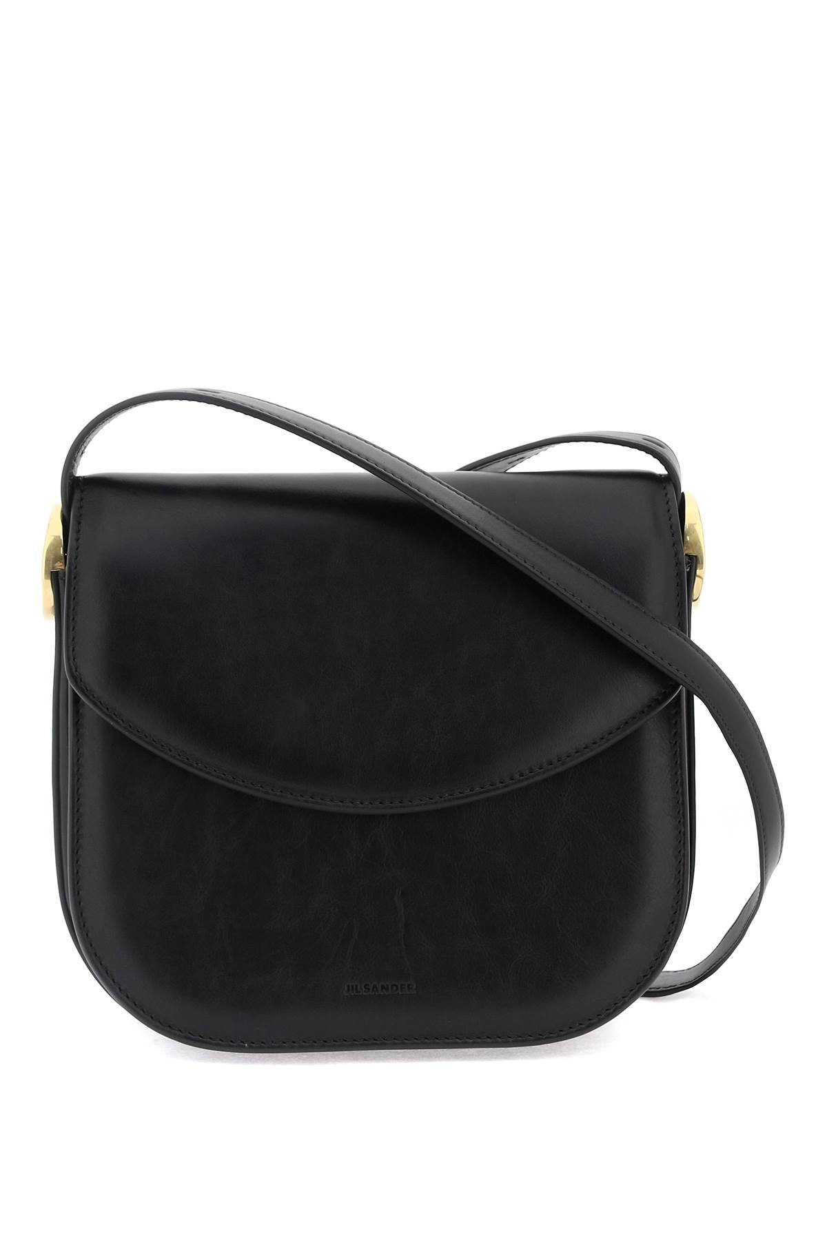 padded leather coin shoulder bag with adjustable strap