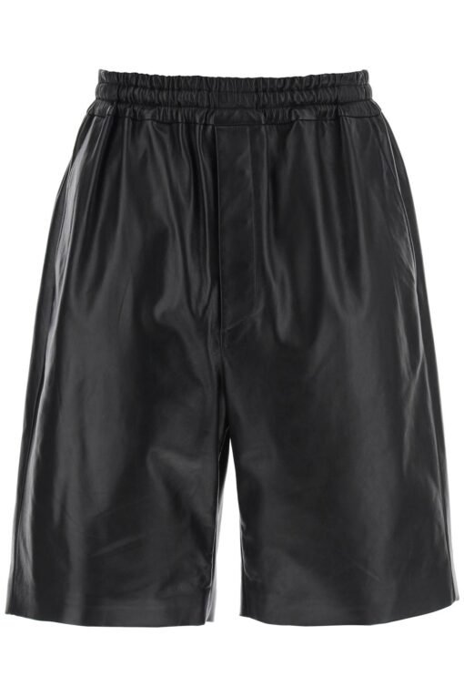 leather bermuda shorts for