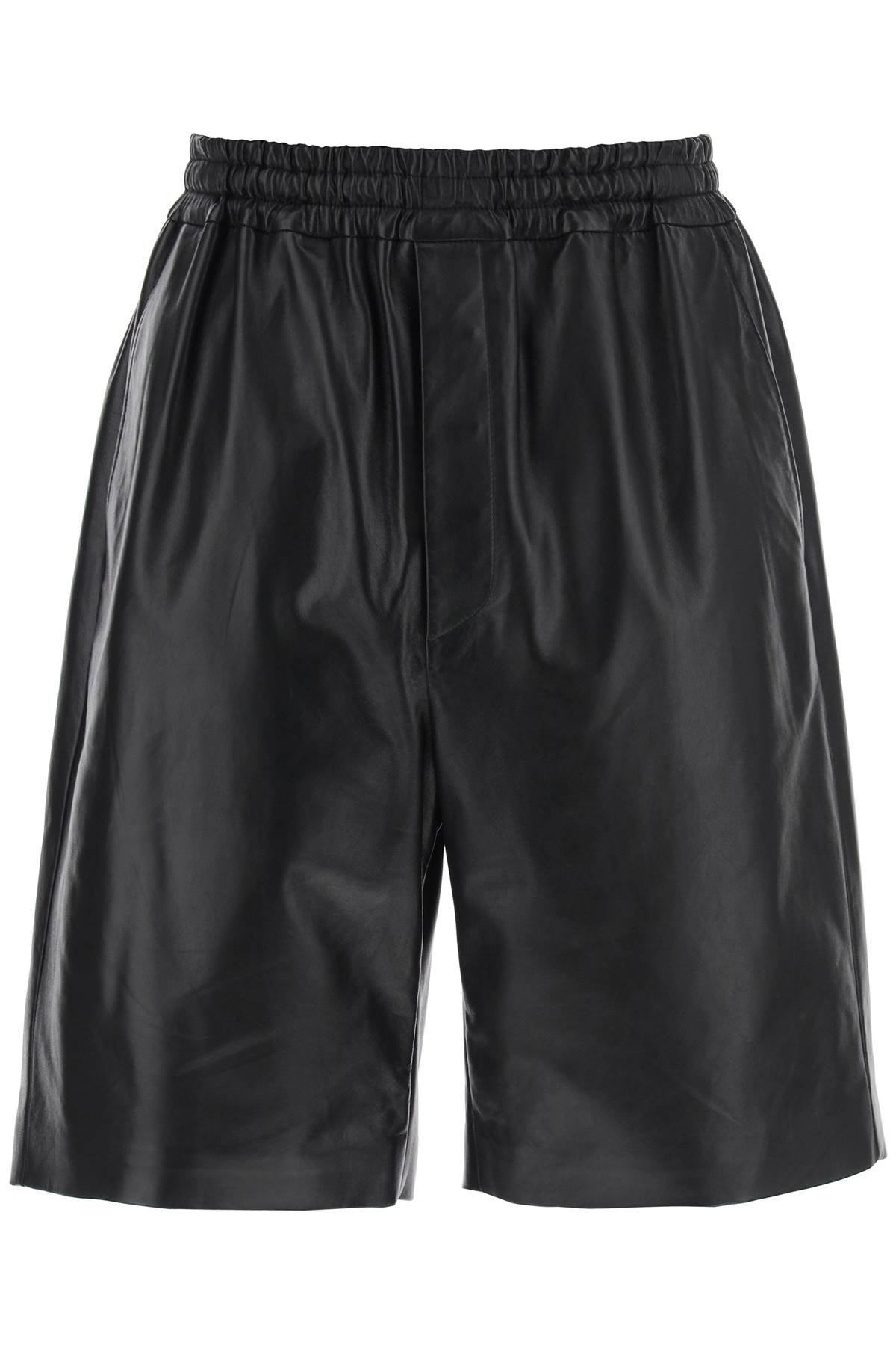 leather bermuda shorts for