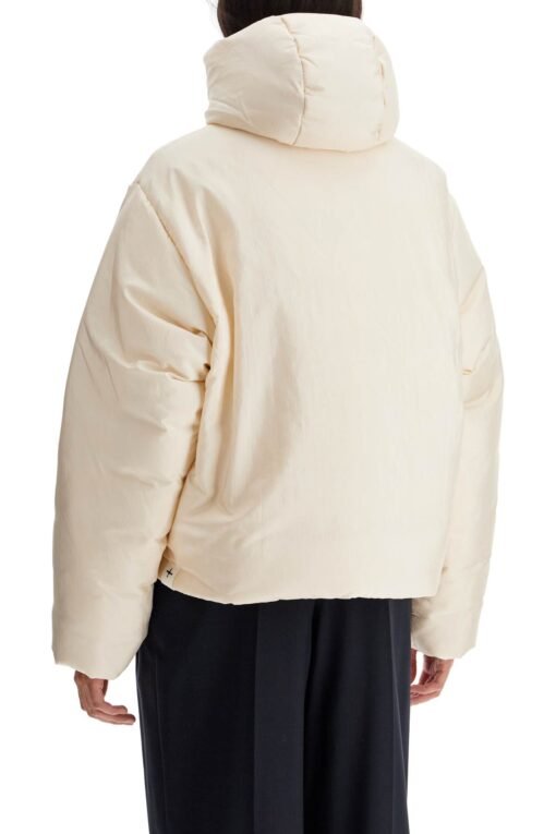 short down jacket in habotai silk blend - Image 3