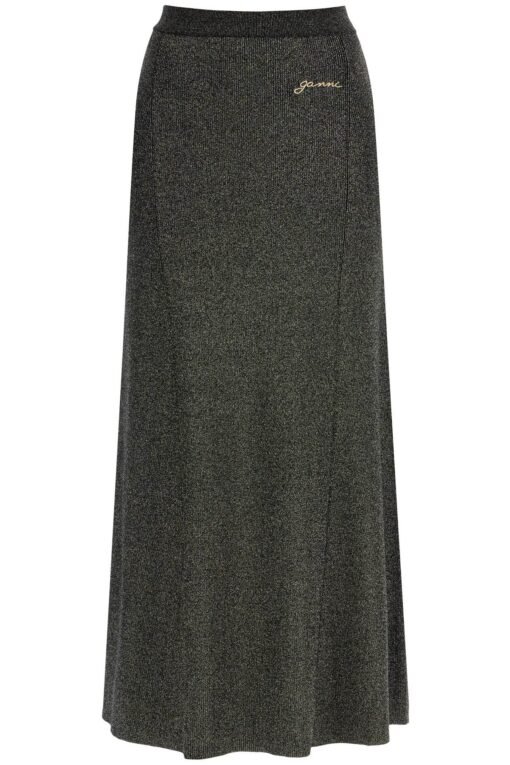 long lurex knit skirt