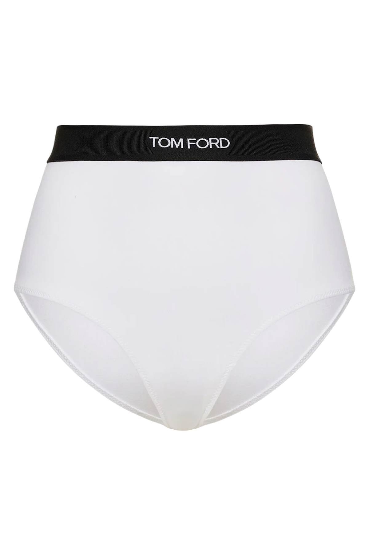 high-waisted underwear briefs with logo band