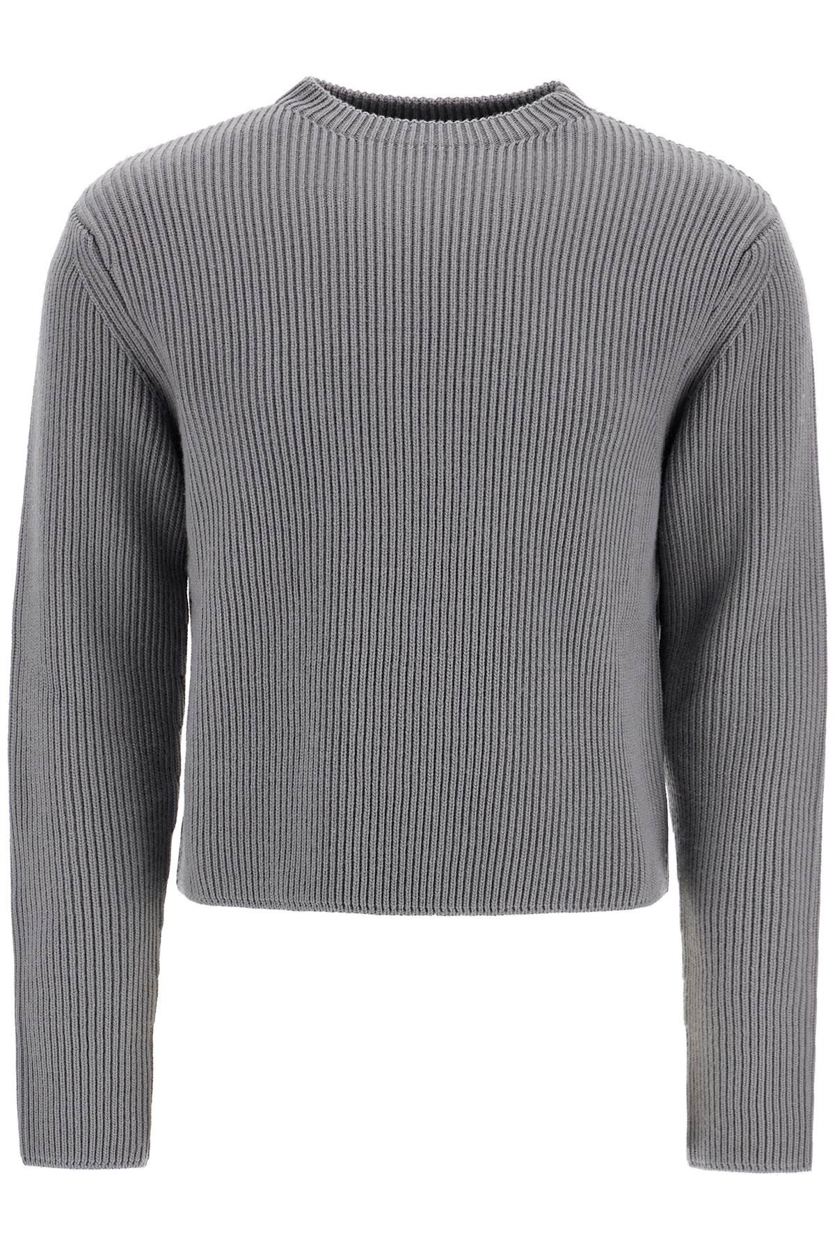 ribbed wool pullover sweater
