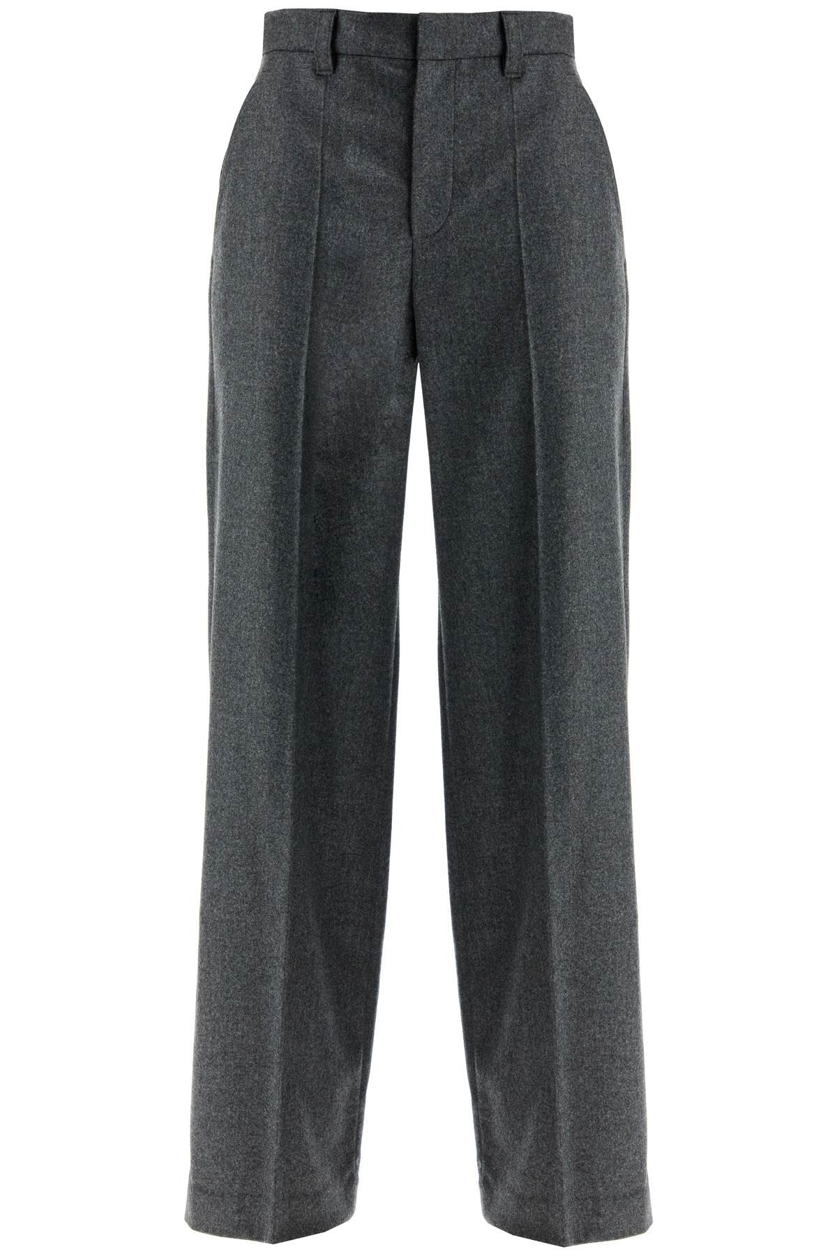 tailored flannel trousers for