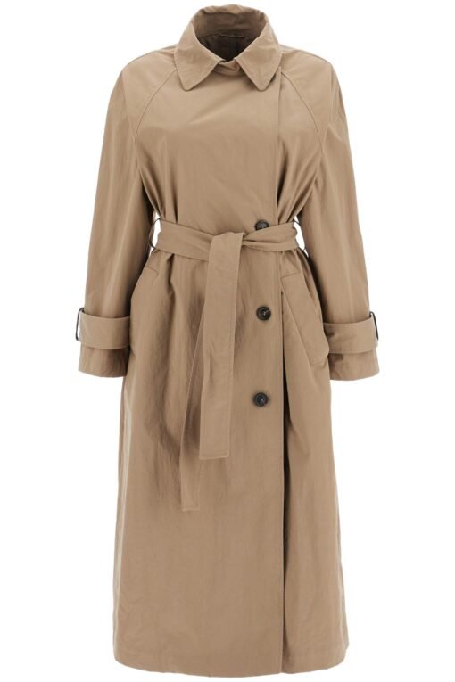 'trench coat with shiny cuff details
