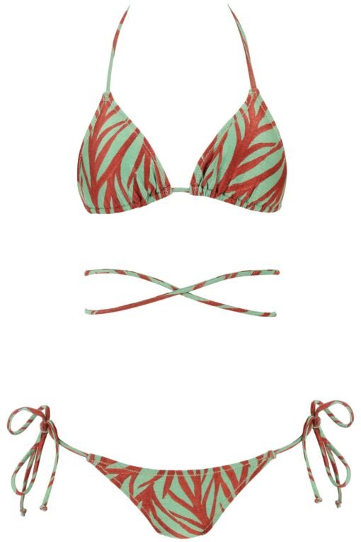 'animal print miami bikini set