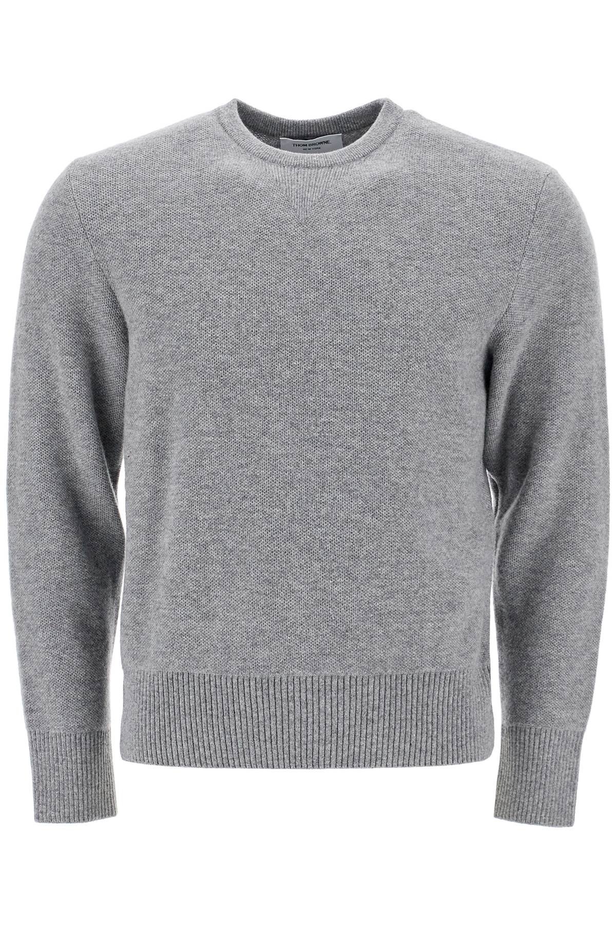 wool piqué crewneck pullover