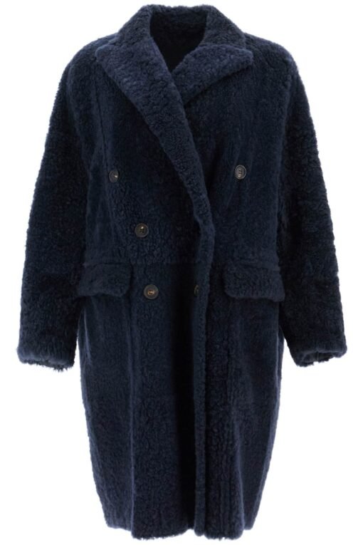 shearling frosty effect coat