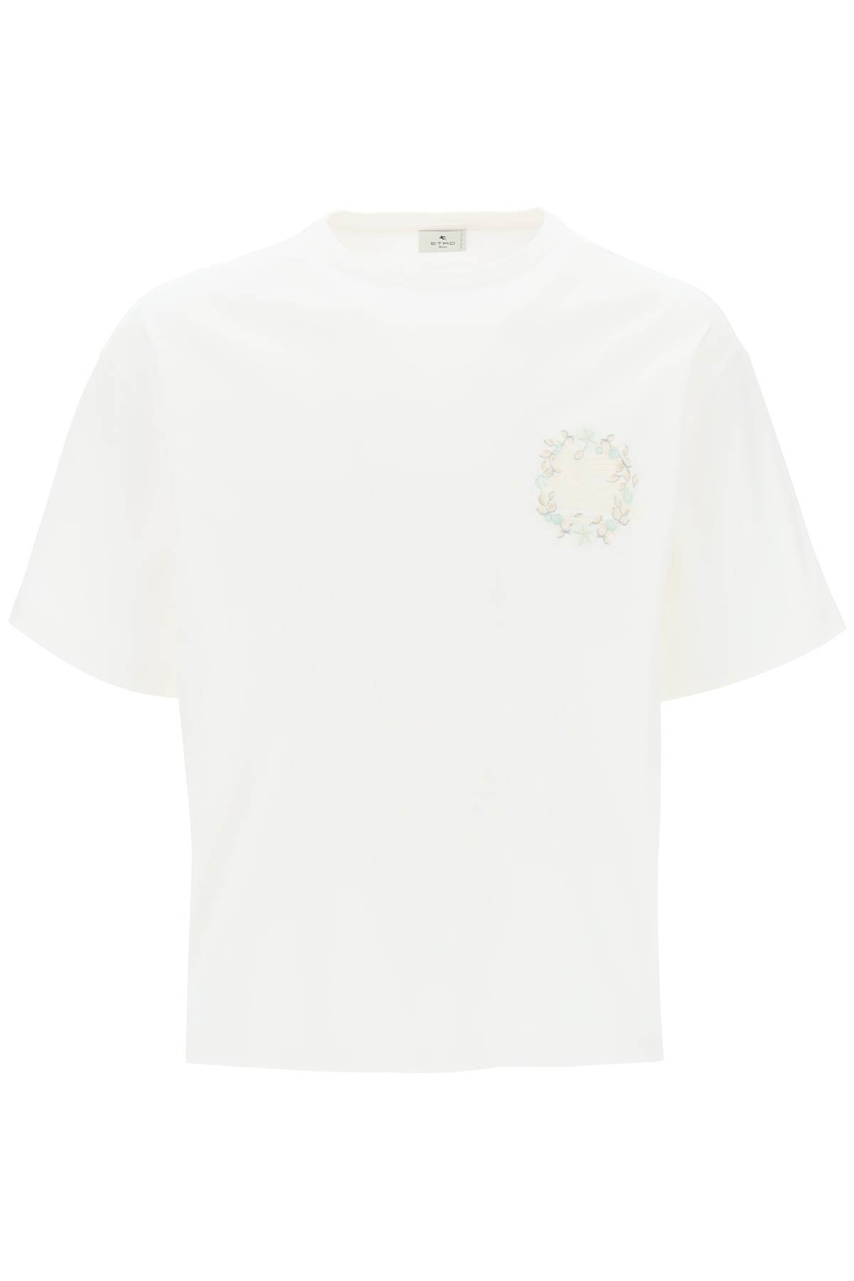 floral pegasus embroidered t-shirt