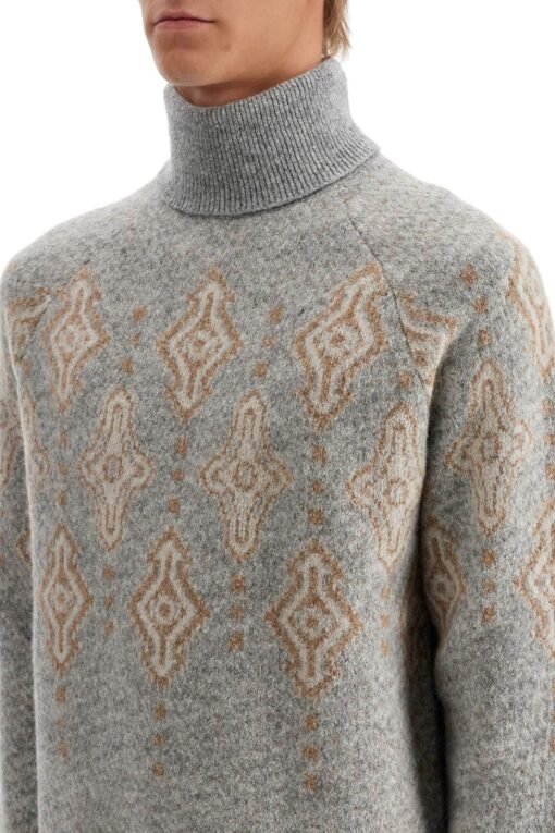 geometric jacquard turtleneck sweater - Image 4