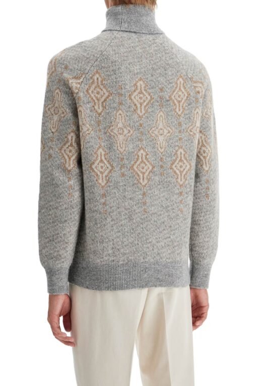 geometric jacquard turtleneck sweater - Image 3