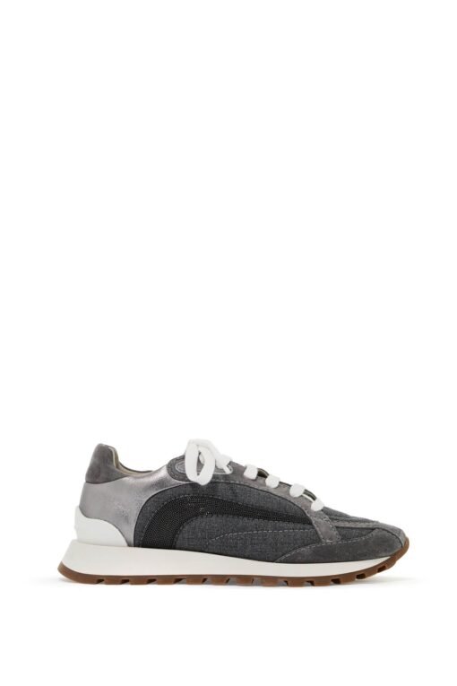 wool sneakers with precious stripe design