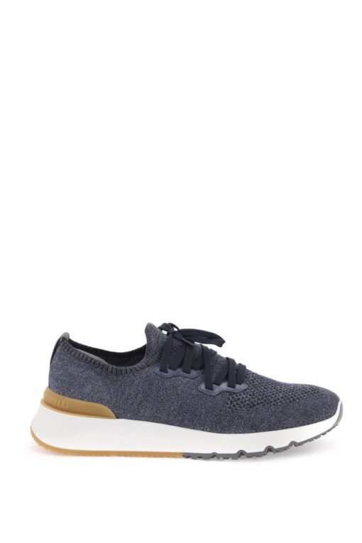 knit chine sneakers in