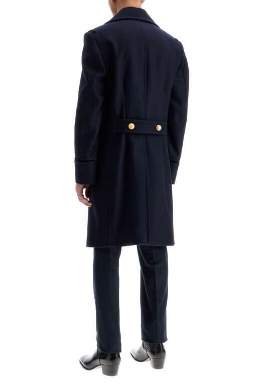 double-breasted wool felt coat - Image 3