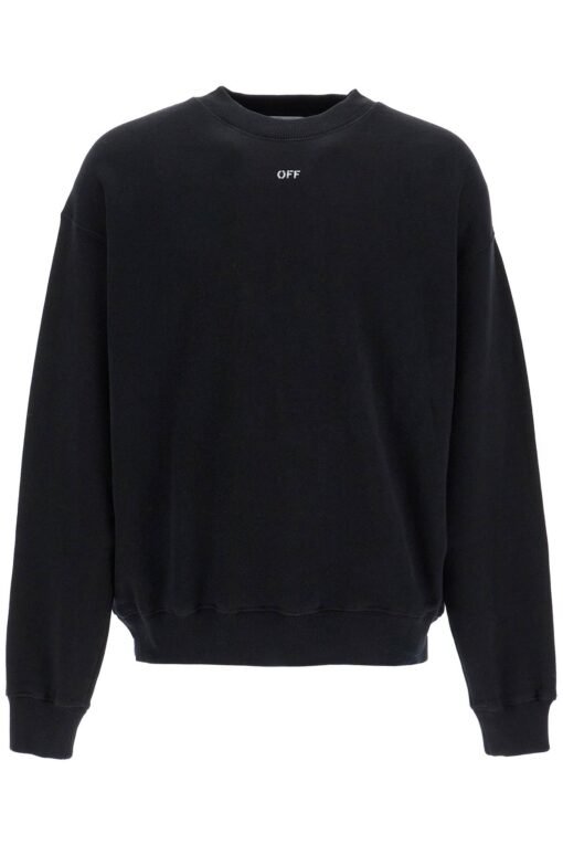 "off printed crewneck sweatshirt