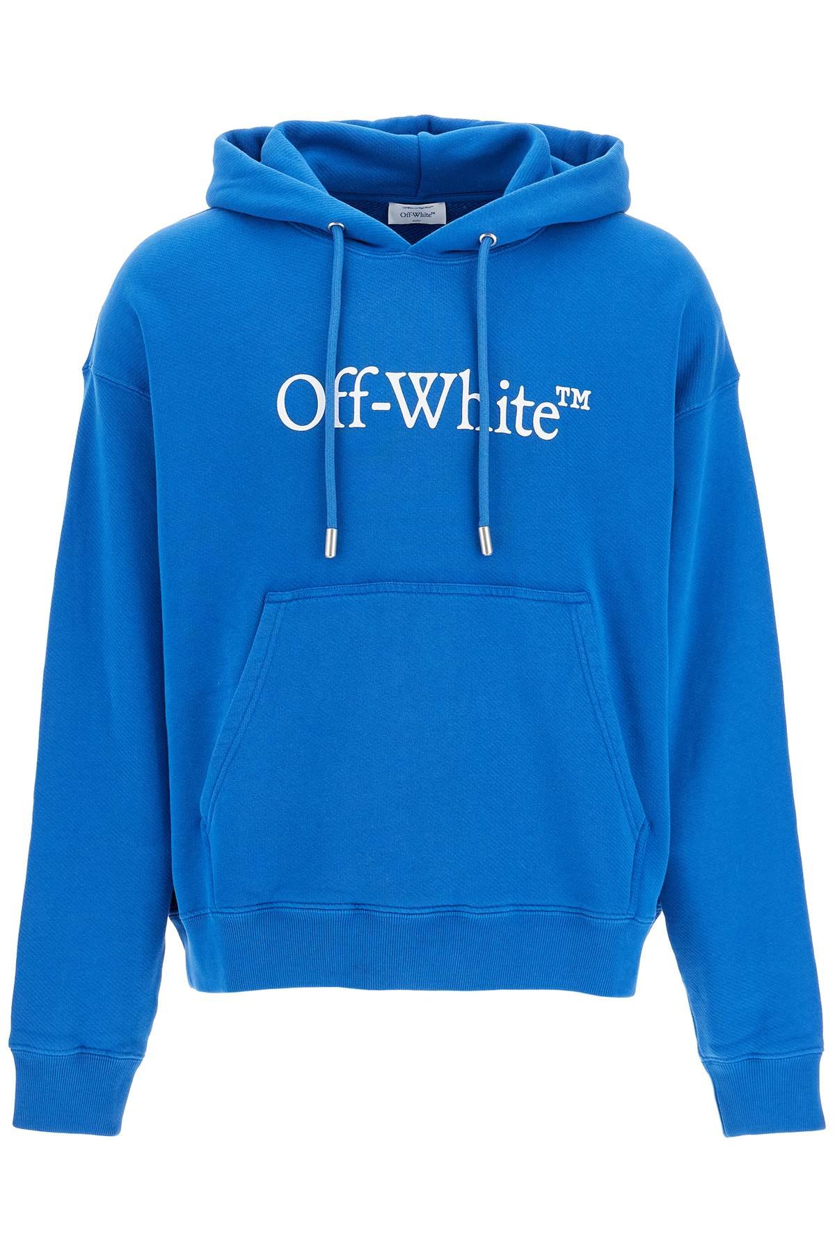 hooded sweatshirt with logo print