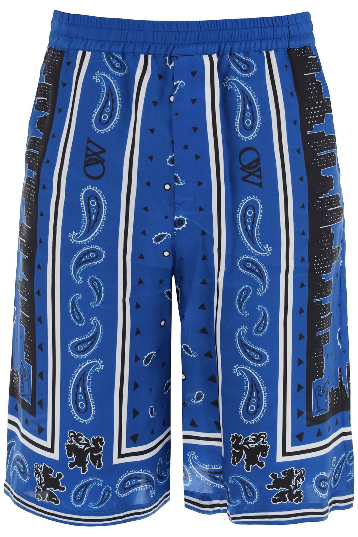 bermuda shorts with paisley pattern