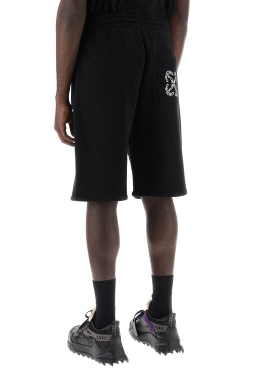 "sporty bermuda shorts with embroidered arrow - Image 3