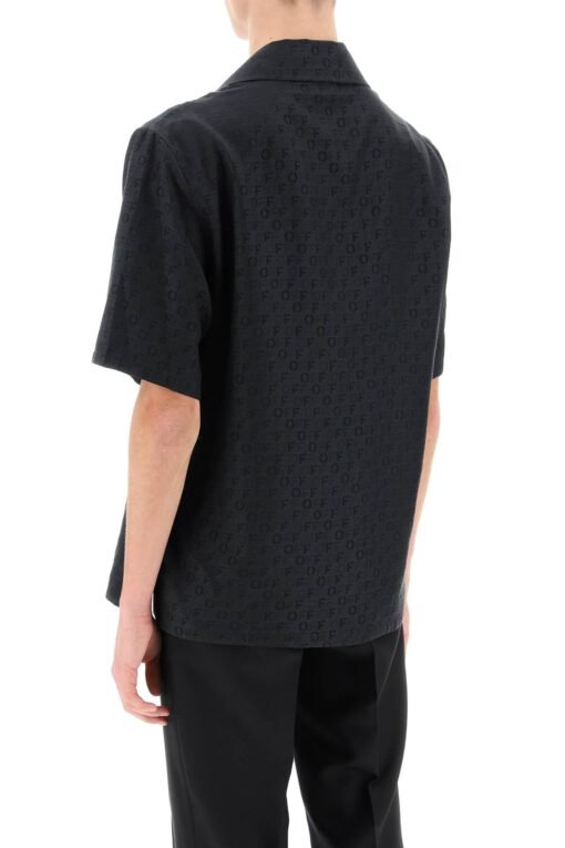 holiday bowling shirt with off pattern - Image 3