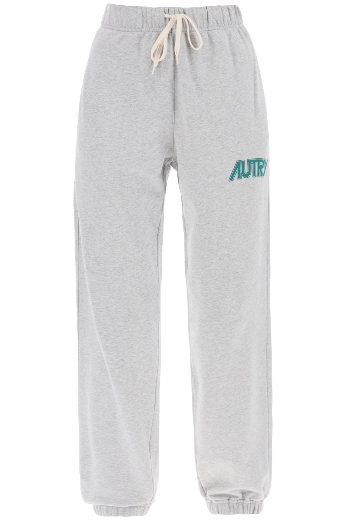 joggers with logo print