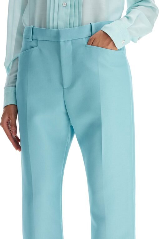 wallis cigarette pants in hopsack fabric - Image 4