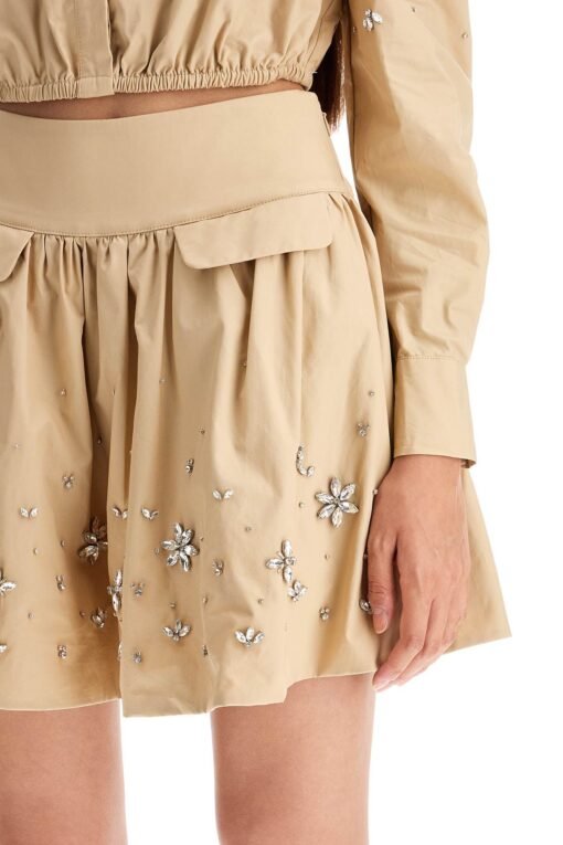 'poplin mini skirt with crystal - Image 4