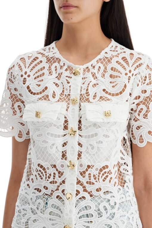 "guipure lace high neck - Image 4