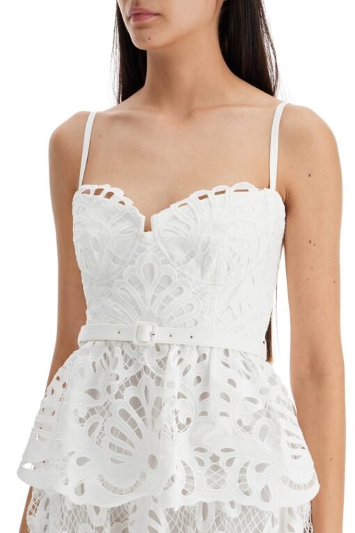 lace bustier dress with belt - Image 4