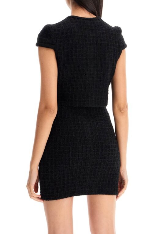 knitted crop top in mesh - Image 3