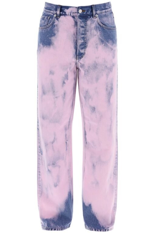 straight tie-dye jeans