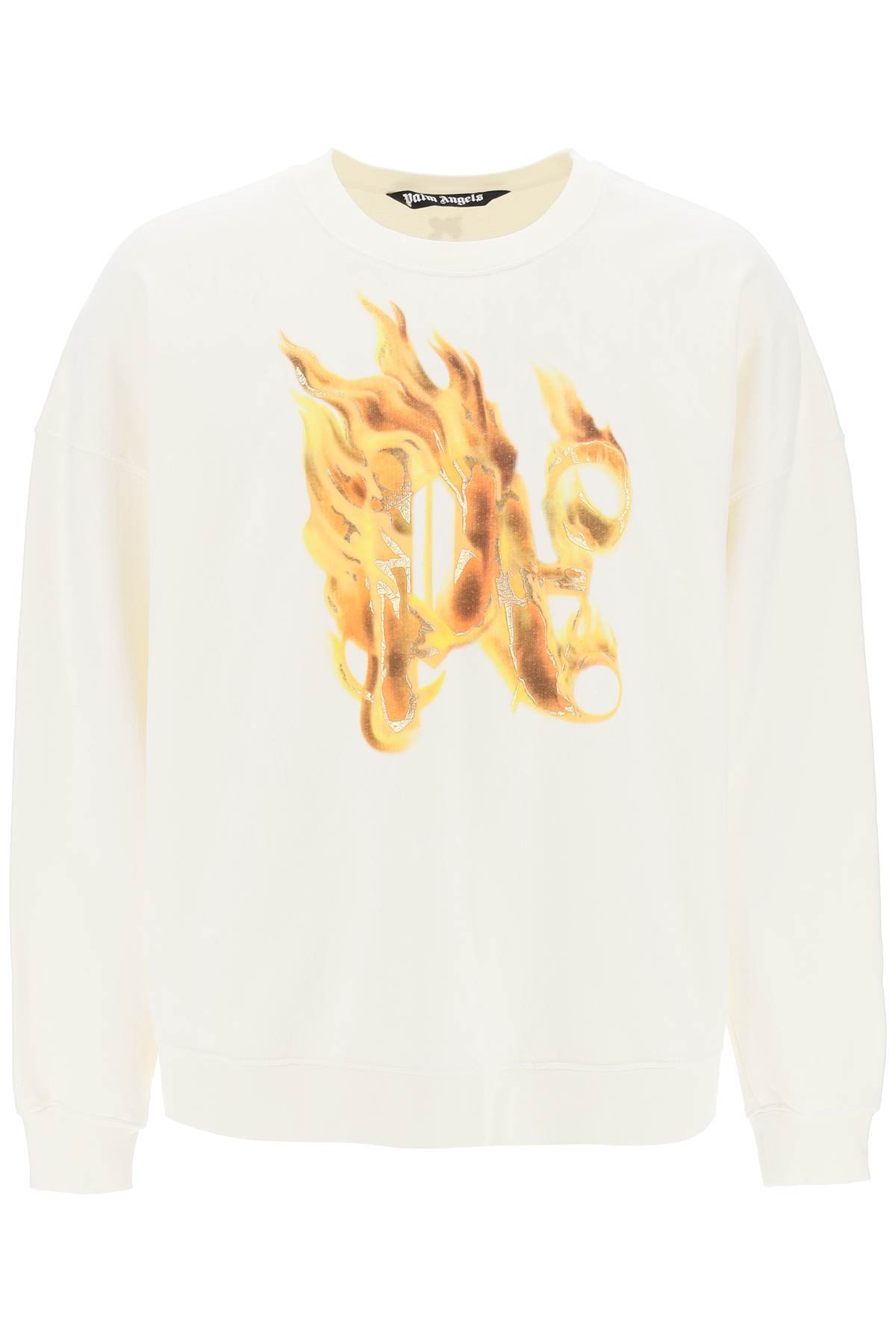 "burning monogram crewneck