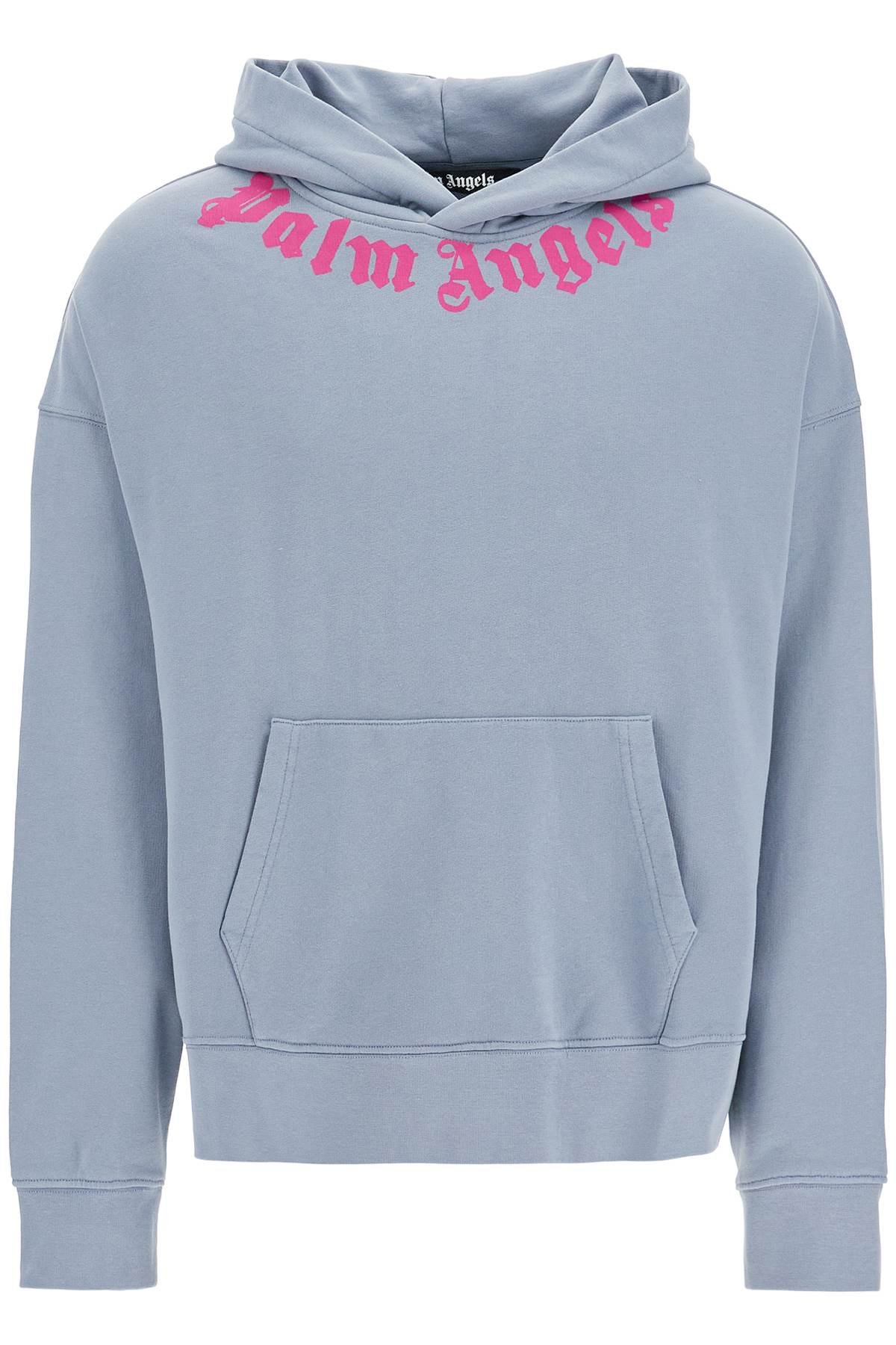 logoed boxy hoodie with hood