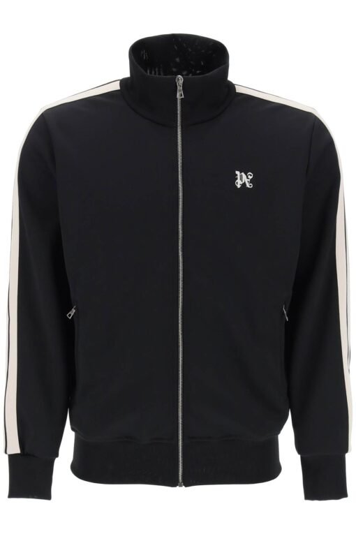"track sweatshirt with contrasting bands