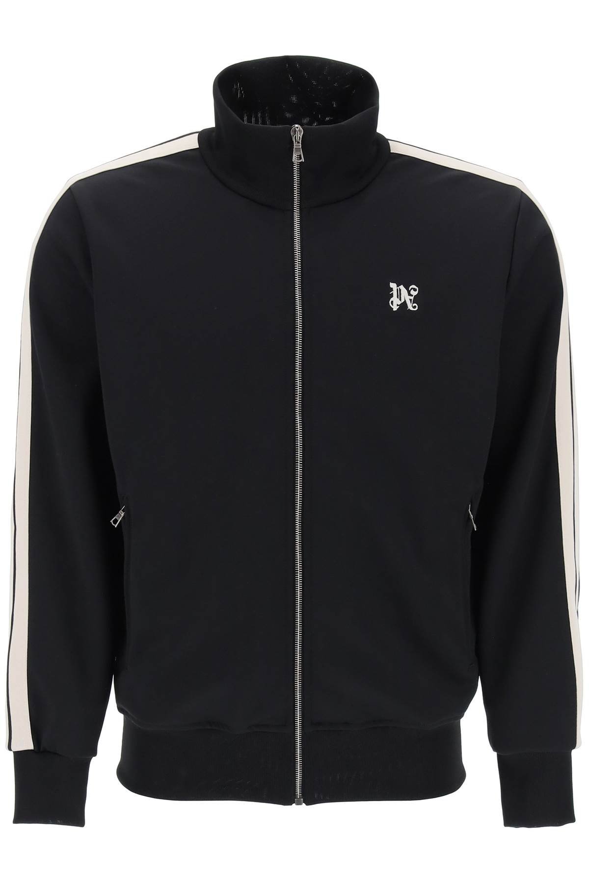"track sweatshirt with contrasting bands