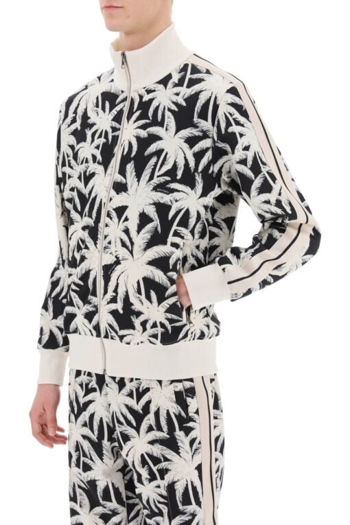 zip-up sweatshirt with palms print - Image 4