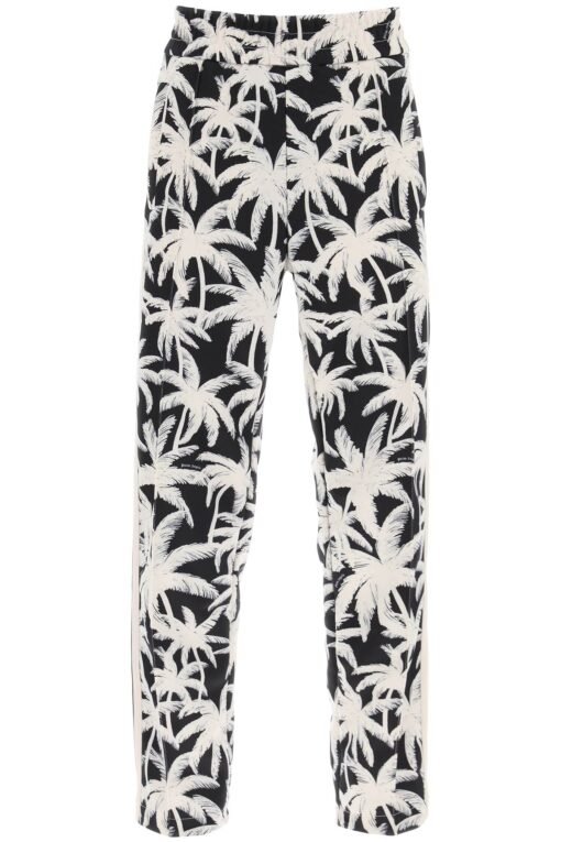 joggers with palms print