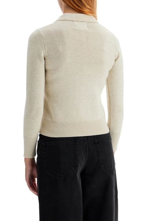 cotton and wool nola polo pullover - Image 3