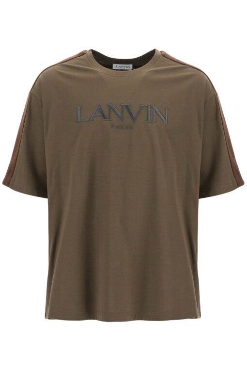 logo t-shirt with curb branded stripes