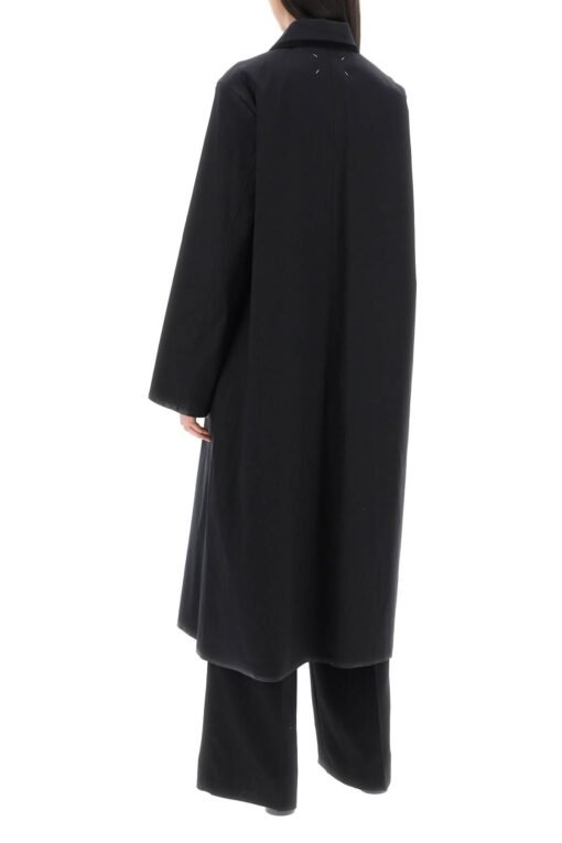 cotton coat with laminated trim details - Image 3