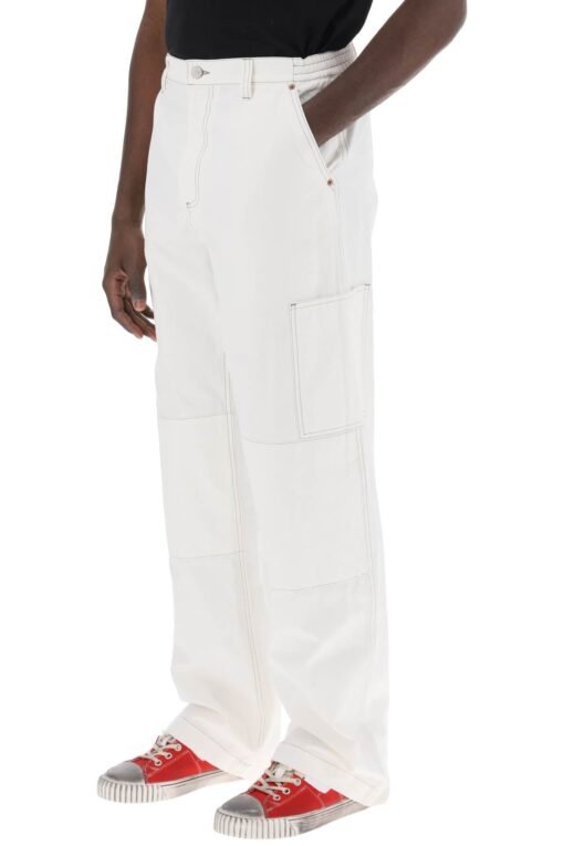 wide cotton canvas trousers for men or women - Image 4