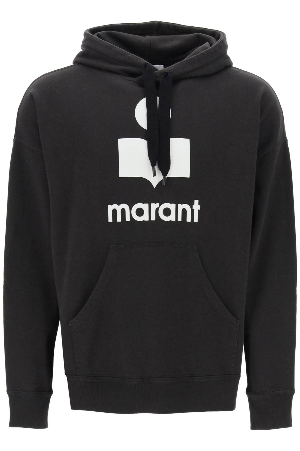 miley flocked logo hoodie
