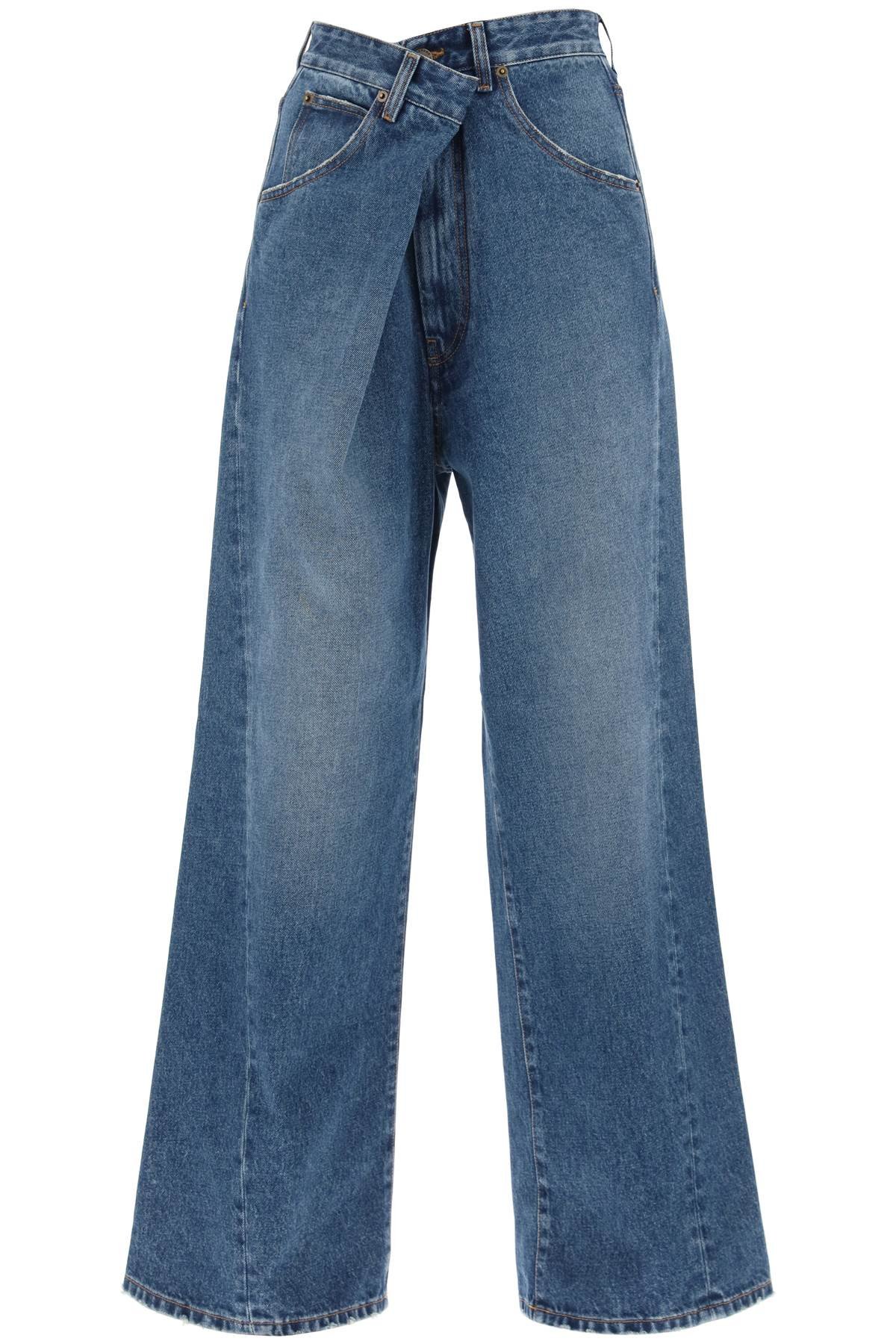 'ines' baggy jeans with folded waistband