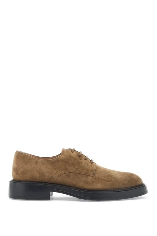 suede leather lace-up shoes
