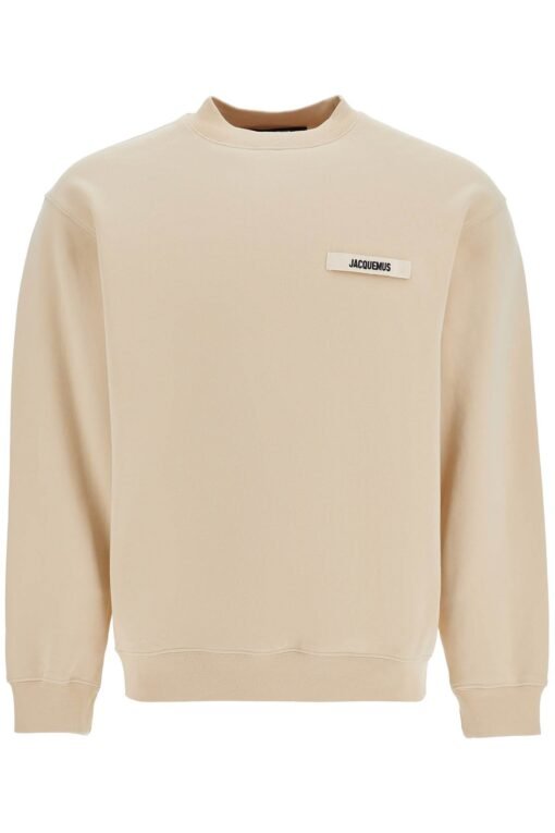 'round neck sweatshirt with gros grain