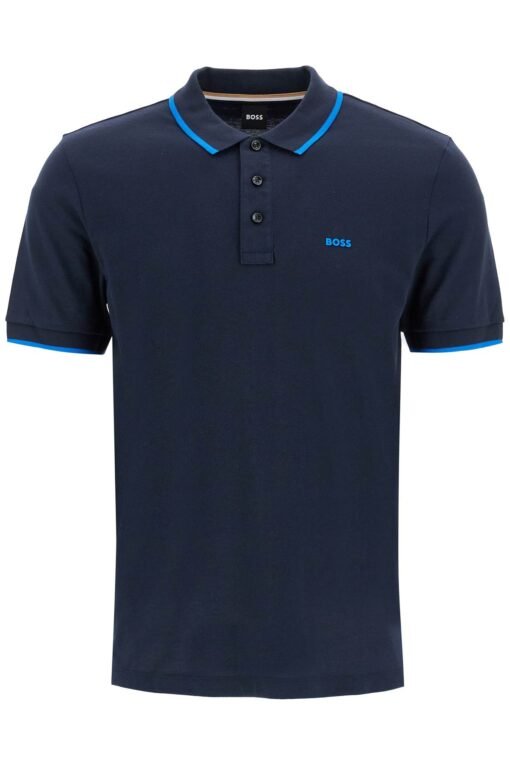 "contrast trim parlay polo shirt
